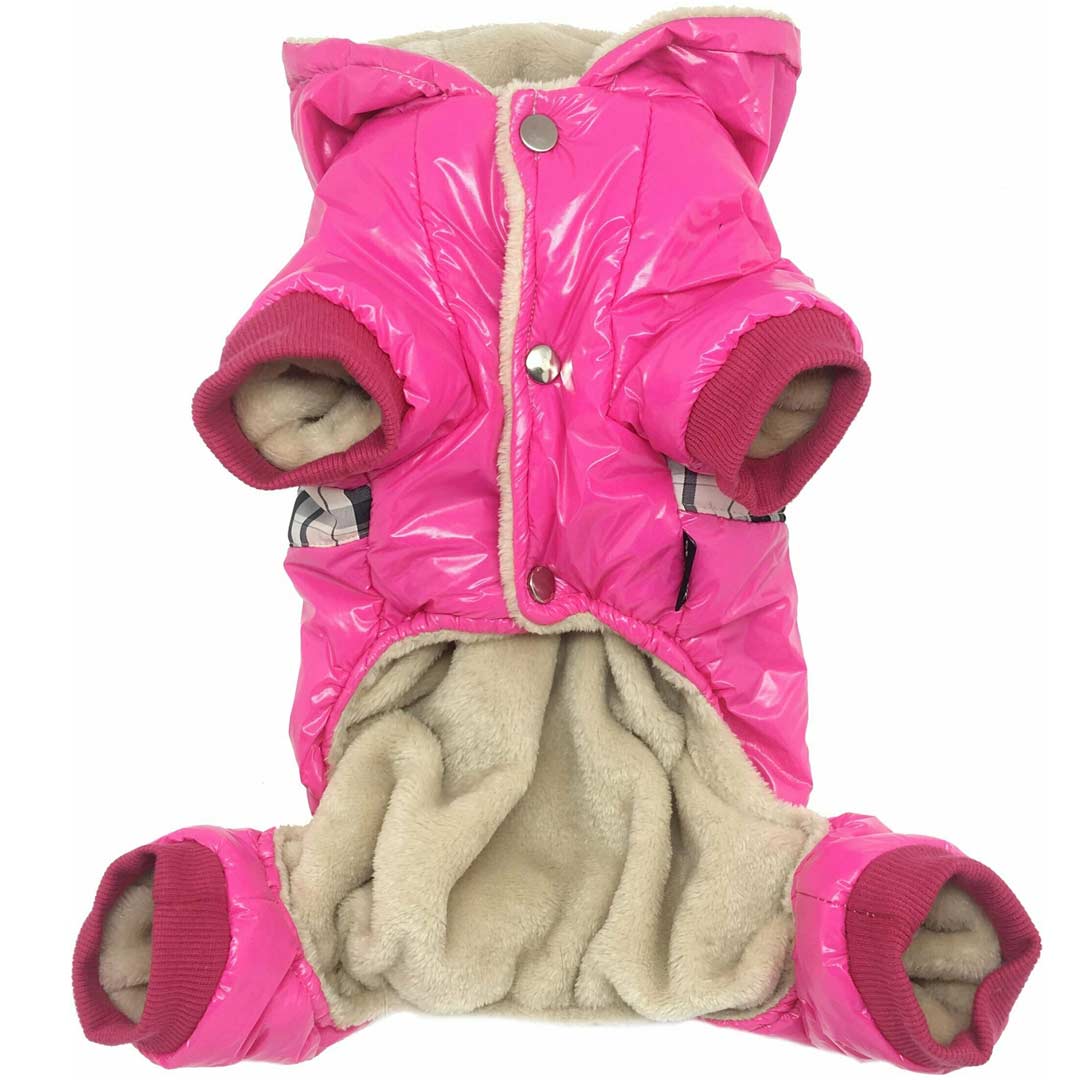 Mono de nieve para perros "Burberry" de GogiPet, rosa