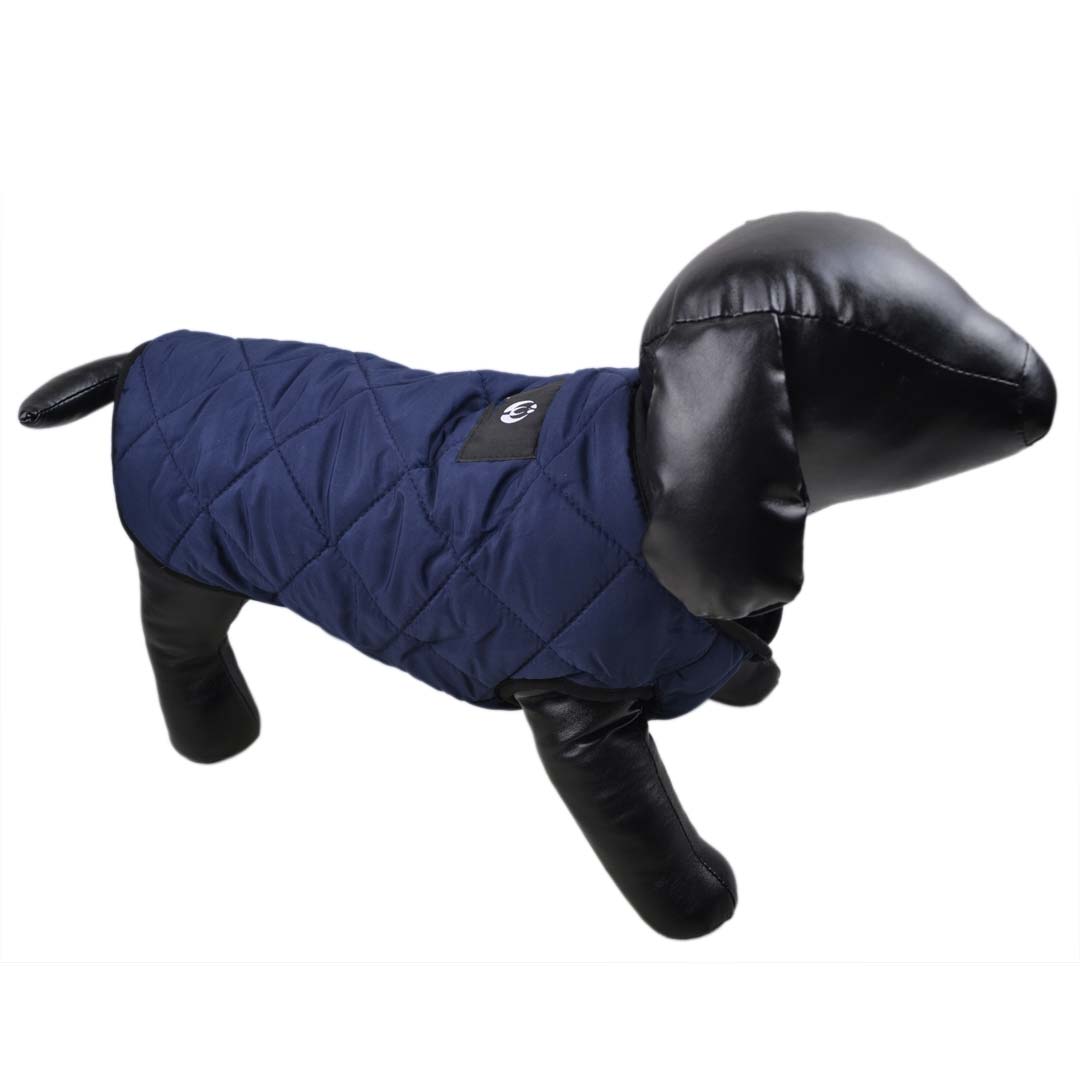 Parka para perros con forro cálido - Anorak para perros azul oscuro para los días fríos