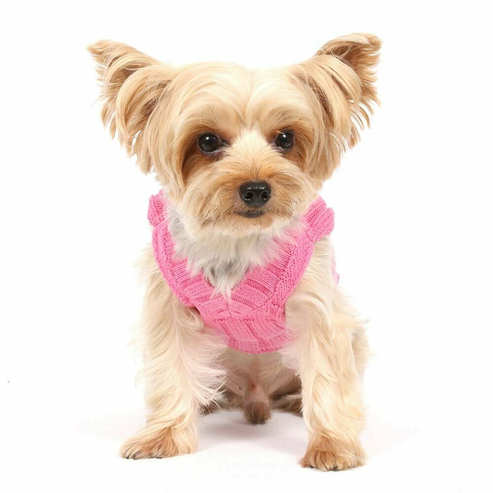 Jersey para perros de punto rosa