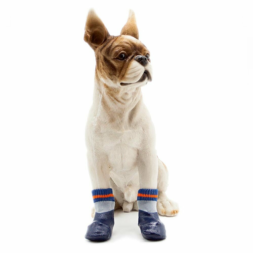 Botas para perros GogiPet con suela de goma, azul