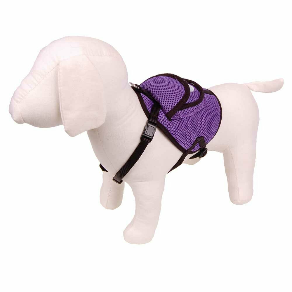 Arnés para perros con mochila by GogiPet®, talla L en color lila
