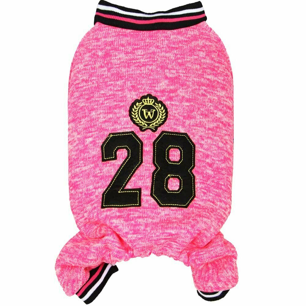 Mono de punto de invierno para perros "28" de GogiPet, rosa