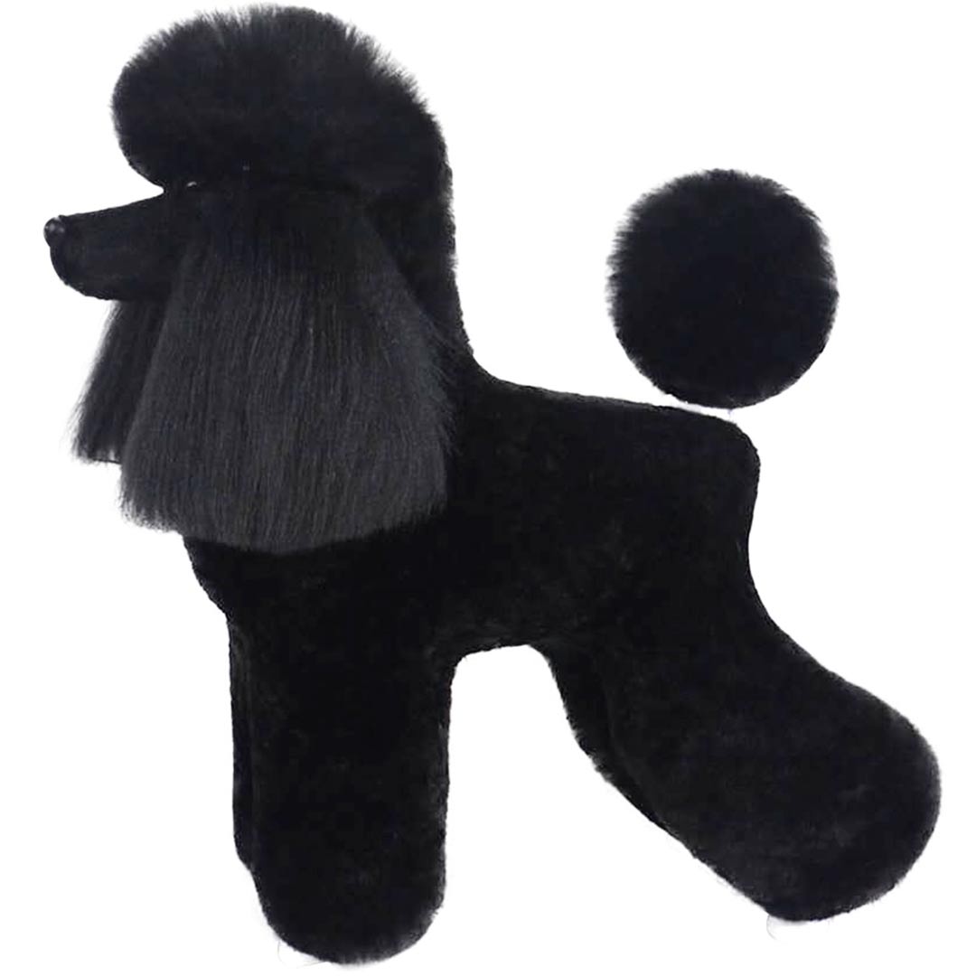 Pelaje para maniquí de perro Caniche, en color negro para entrenamiento y formación de principiantes y peluqueros caninos profesionales
