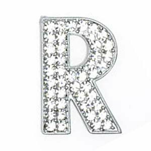 Letra R de 32 mm, con 44 piedras de strass - para crear collares personalizados