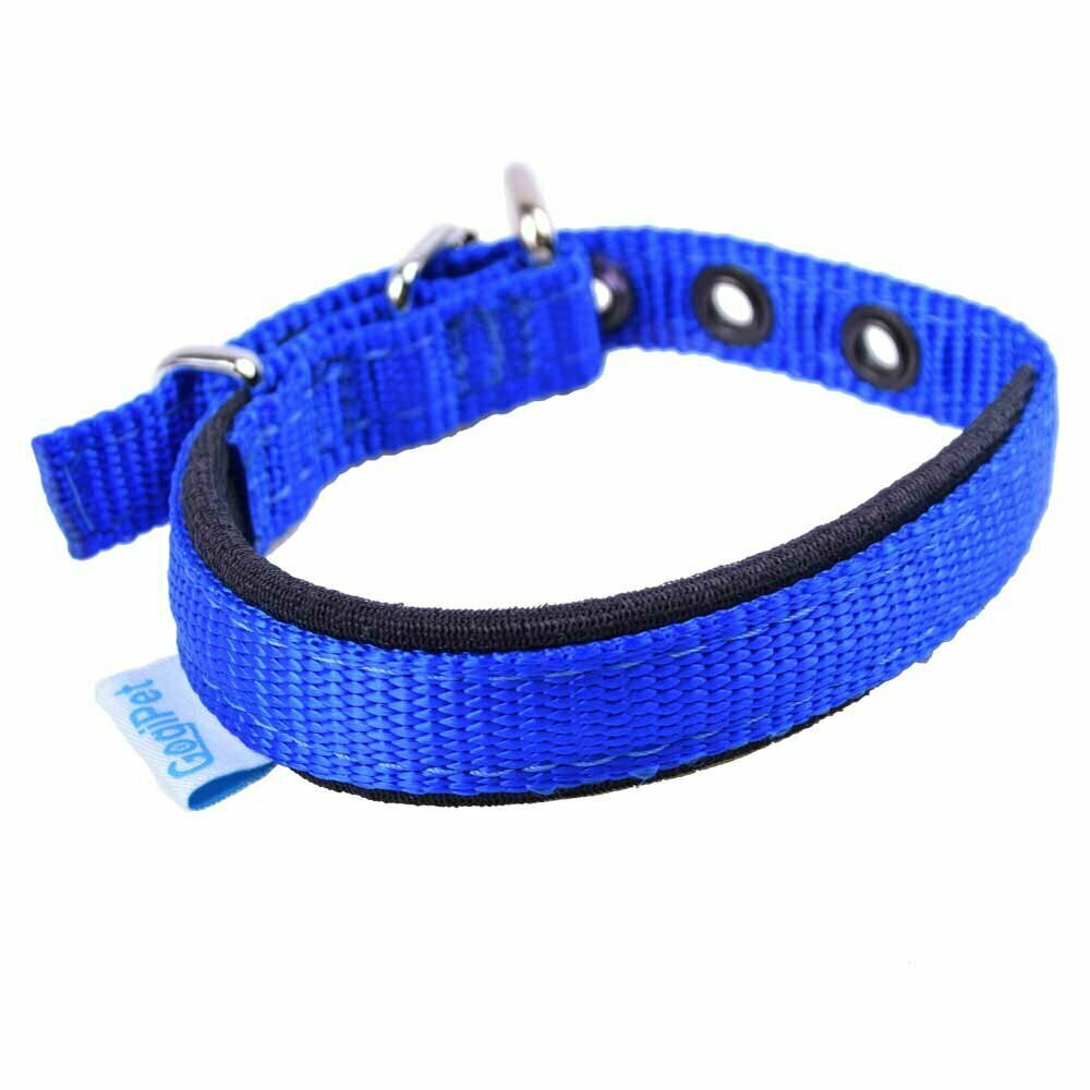 Collar para perros acolchado textil Confort de GogiPet®, azul