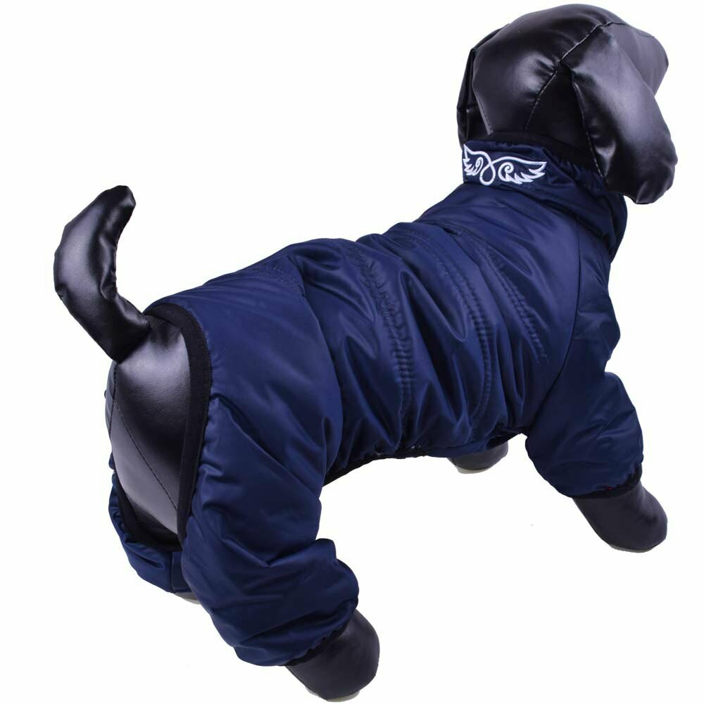 Mono de nieve extra cálido para perros GogiPet, azul oscuro 