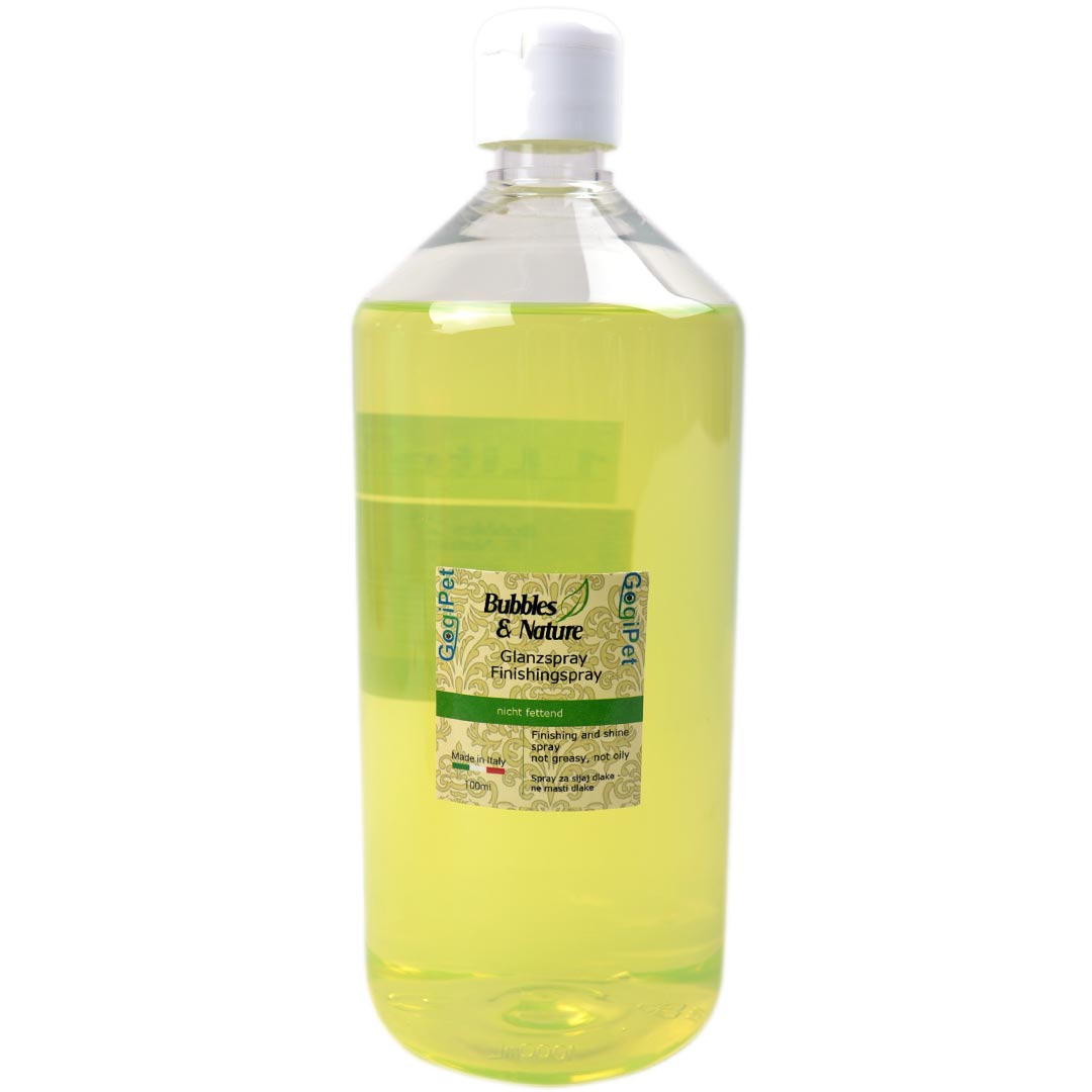 Spray abrillantador para perros 1 L de Bubbles & Nature - Para peluqueros caninos