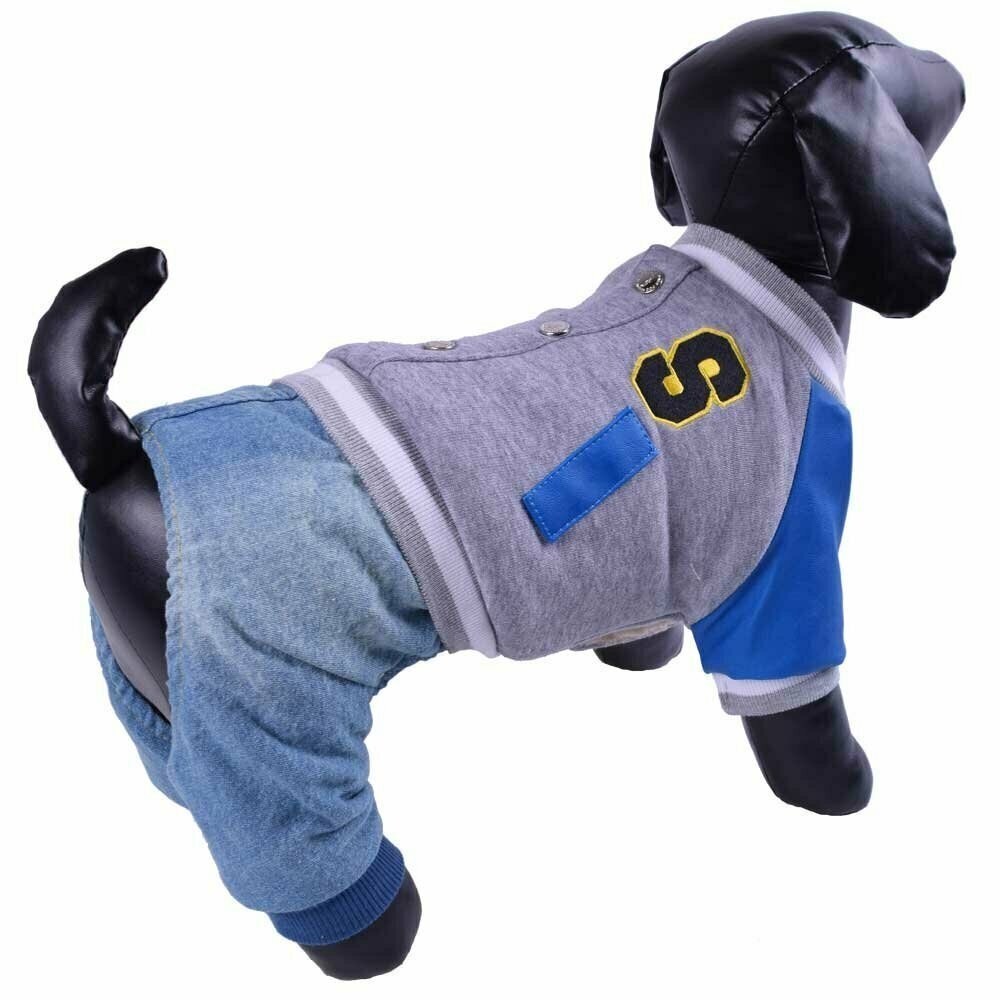 Mono cálido y deportivo de algodón para perros de GogiPet, gris