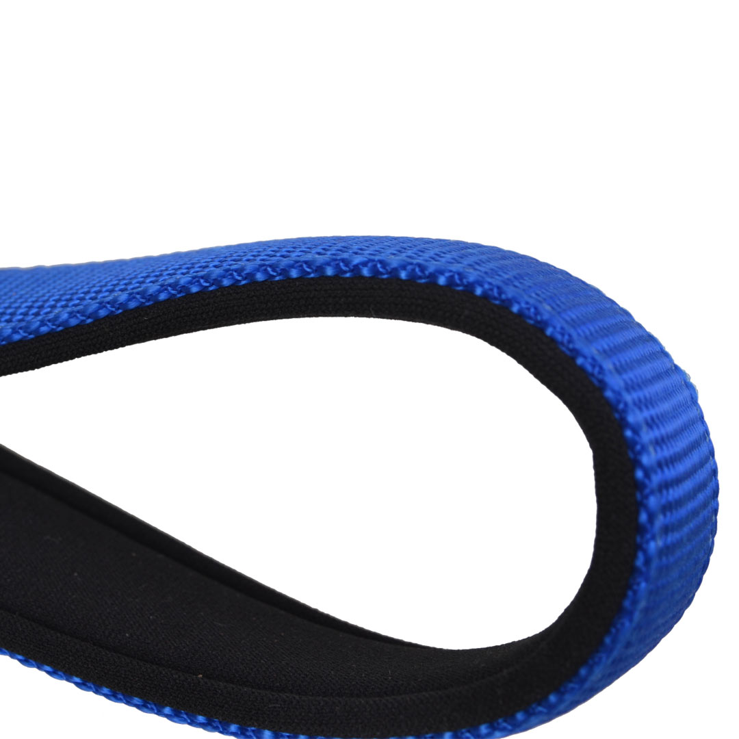 Correa y cinturón de seguridad para perros 2 en 1 GogiPet, azul, con asa acolchada
