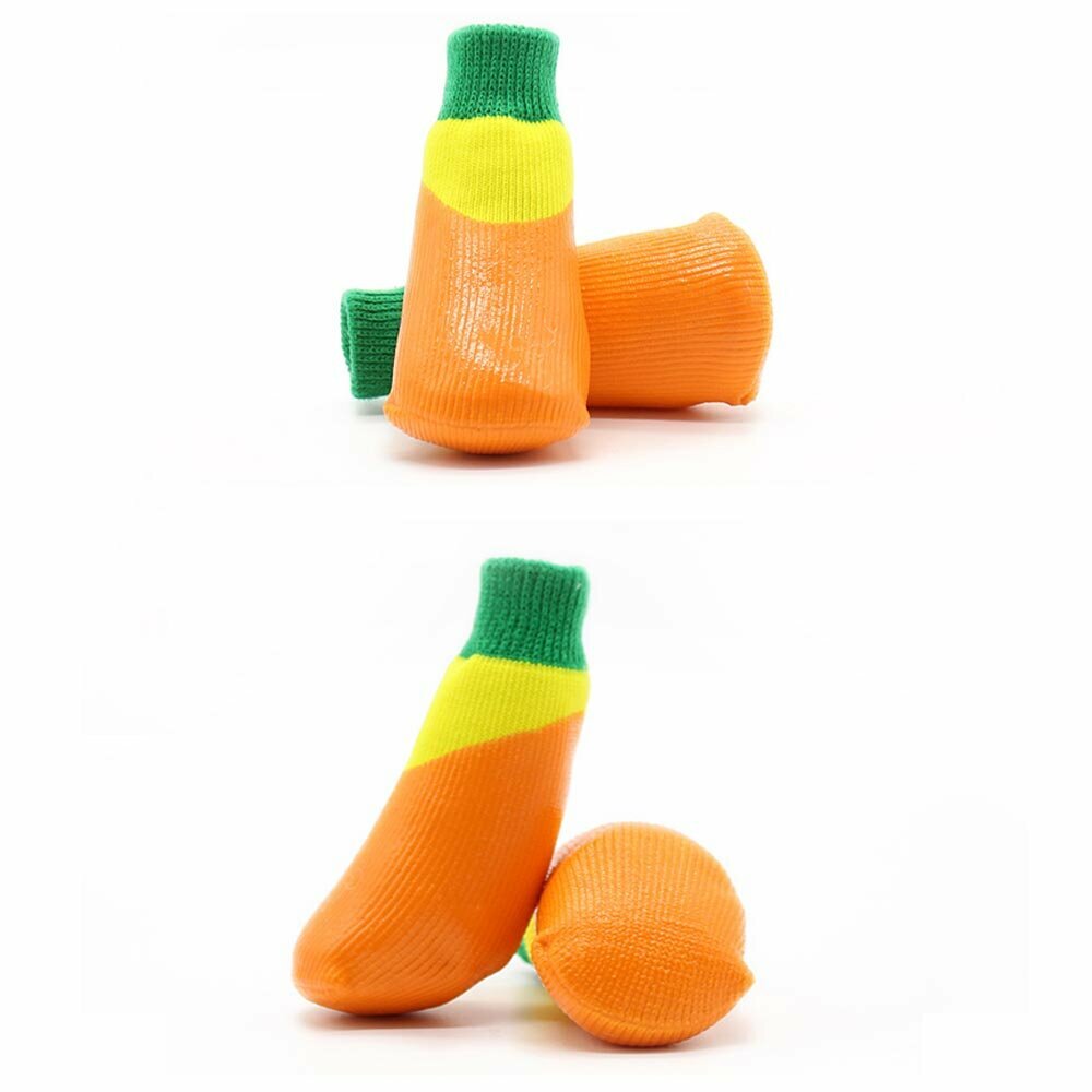 Botas para perros GogiPet con suela de goma, naranja