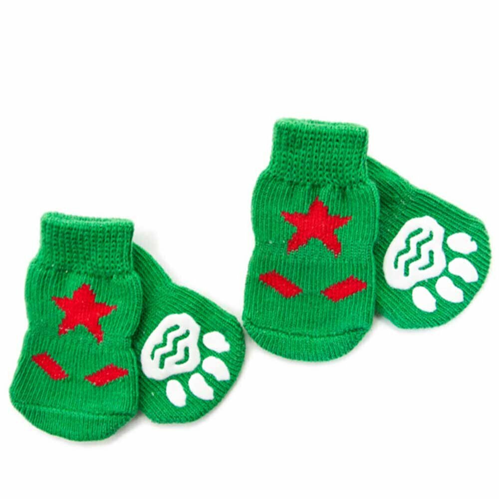 Calcetines antideslizantes para perros GogiPet, verde