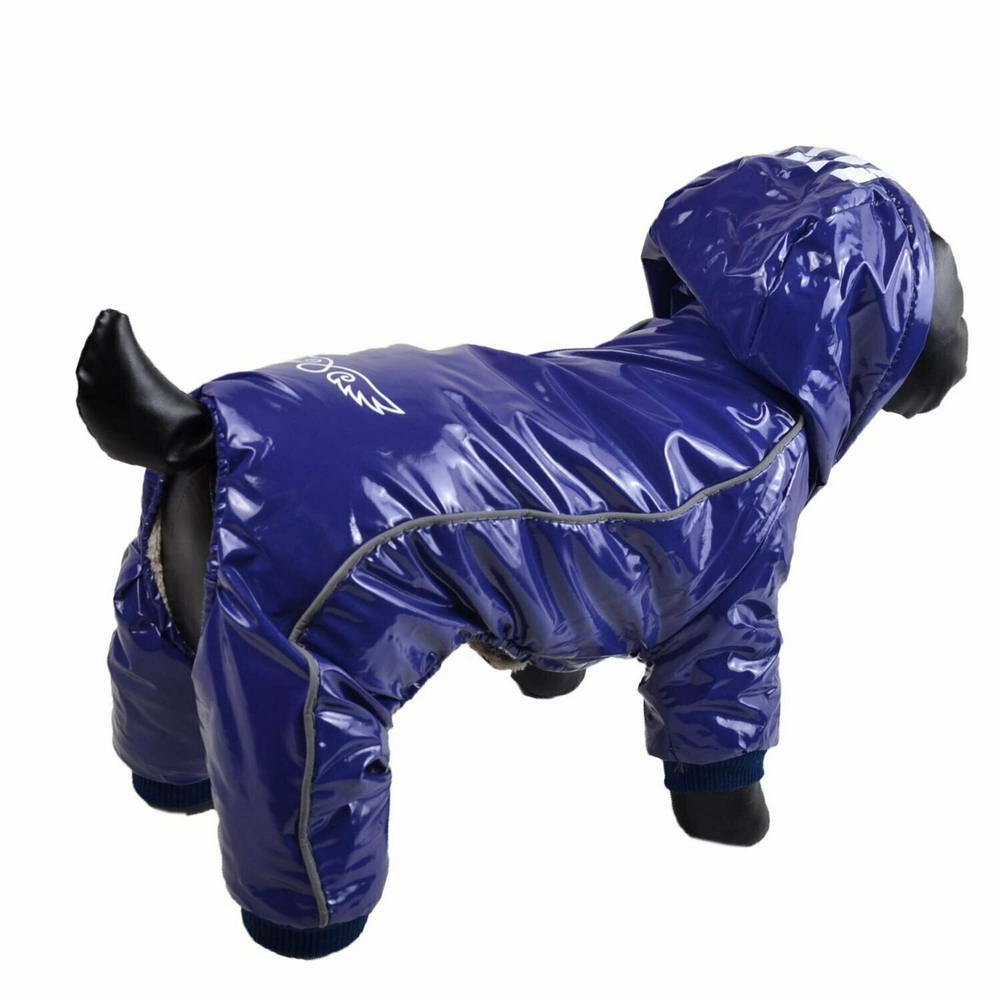 Chubasquero de invierno para perros "Jacopo" de GogiPet, azul 