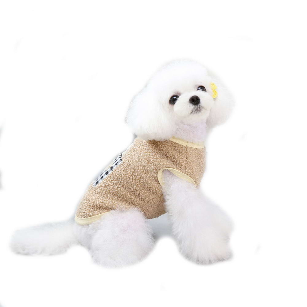Suéter para perros de suave y esponjoso forro polar, Teddy Capuchino