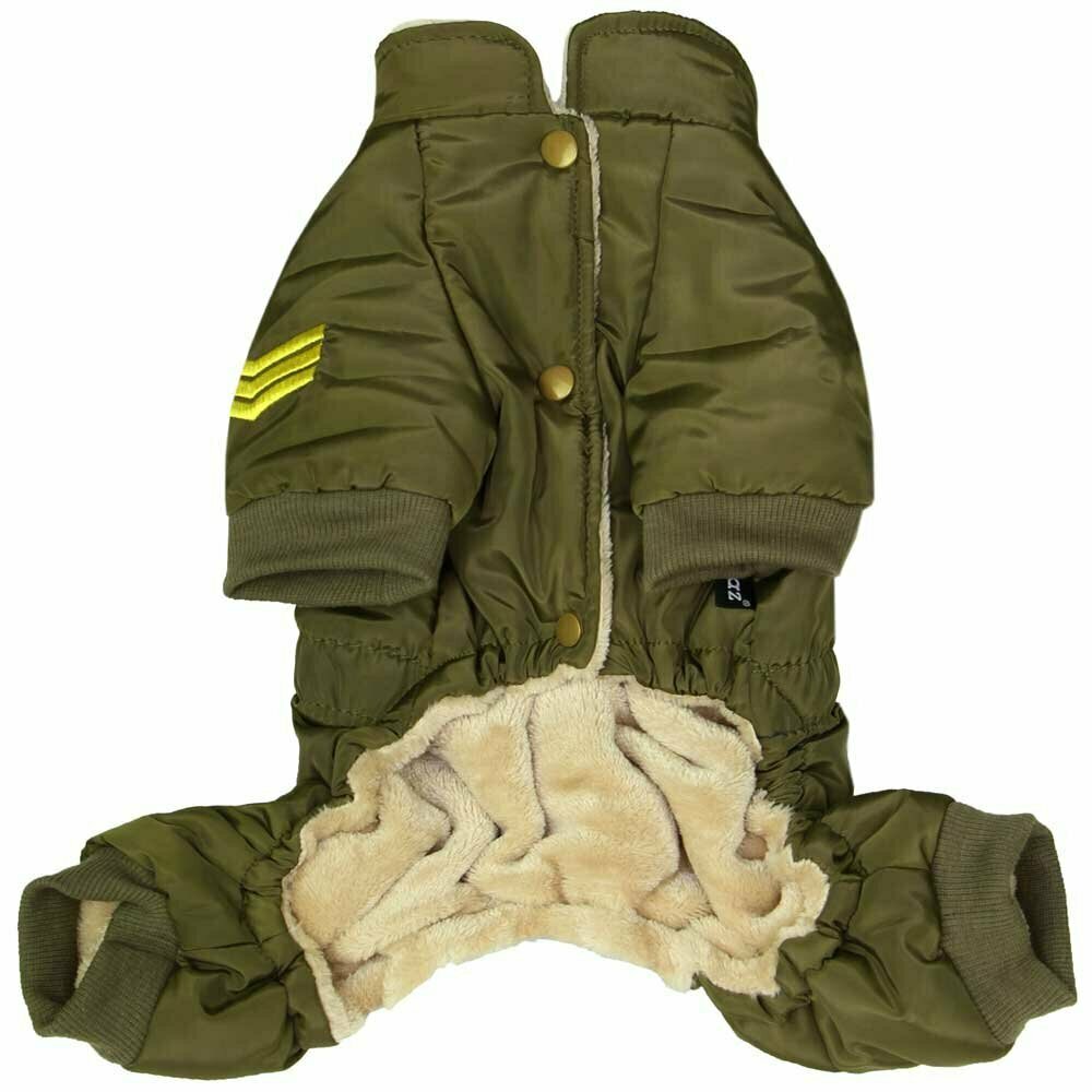 Mono cálido para perros "Air Force", verde militar