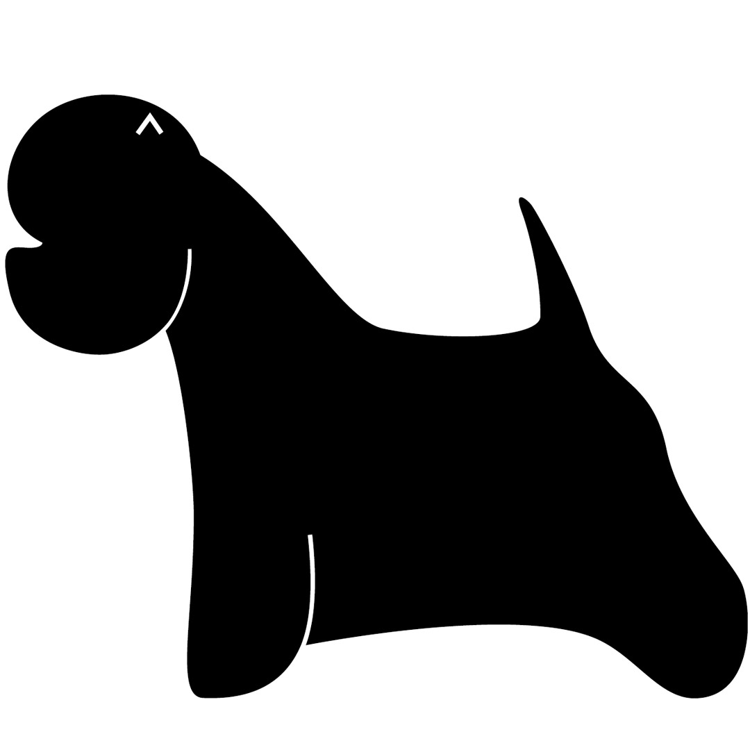 Pegatina decorativa de West Highland Terrier de GogiPet, negra - Resistente a los rayos UV