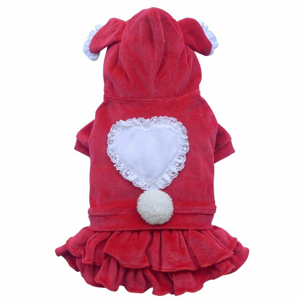 Vestido para perros de tejido niki "Conejo rojo" de DoggyDolly DRF006