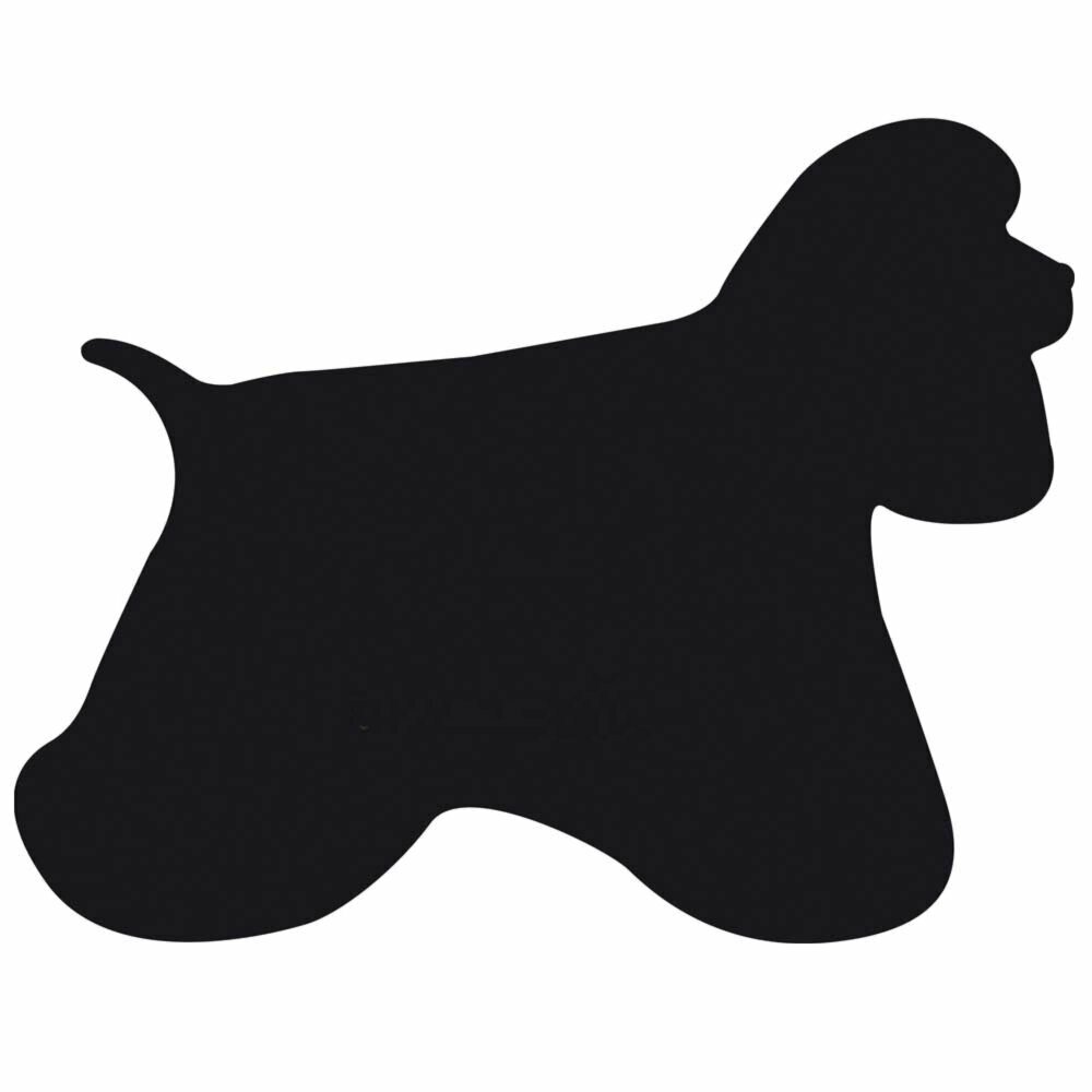 Pegatina negra decorativa de perro Cocker Spaniel americano