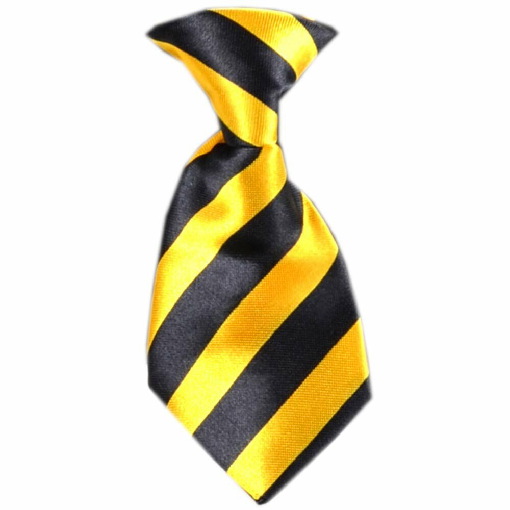 Corbata para perros con rayas amarillas y negras modelo "Oliver"