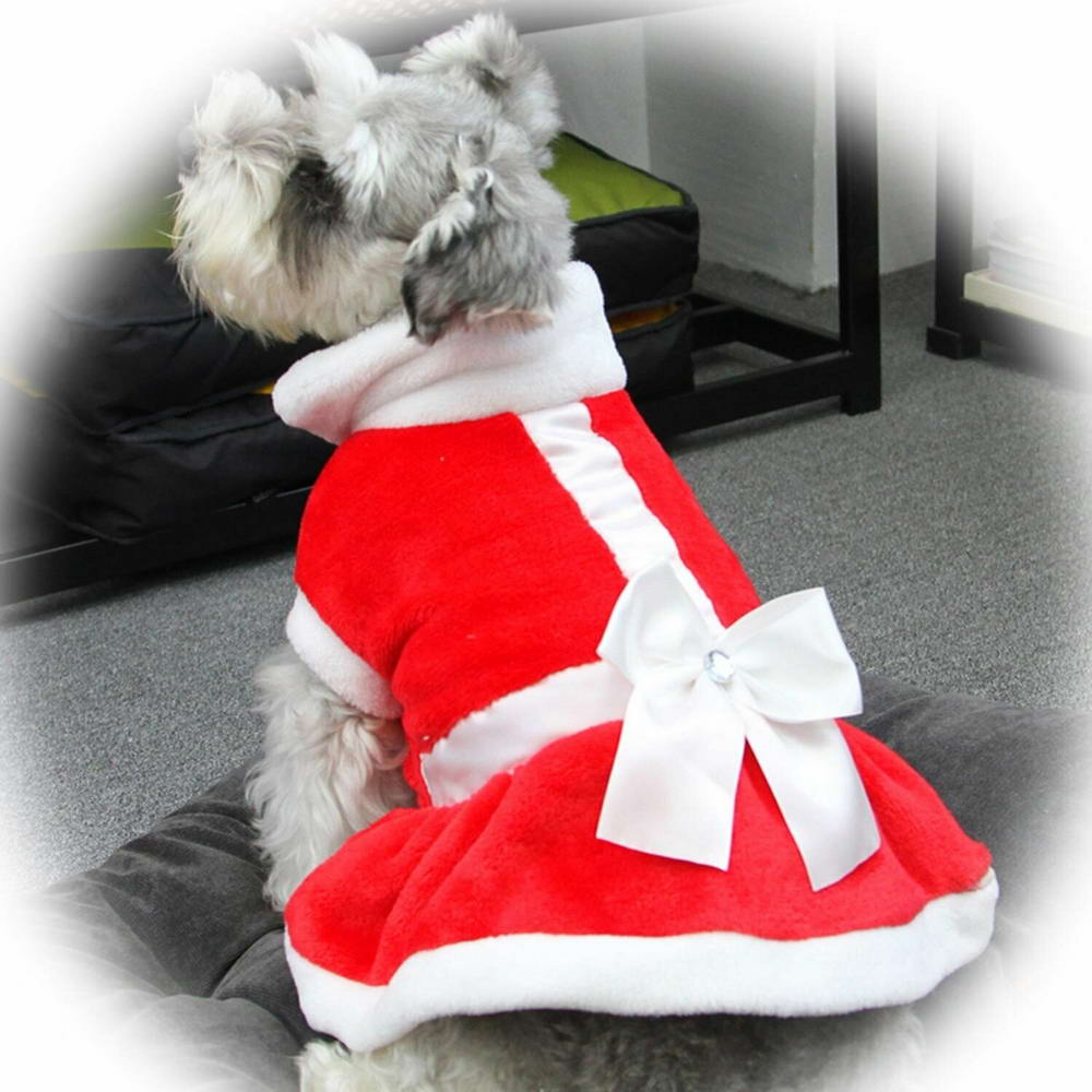 Vestido cálido de navidad para perros de GogiPet, rojo