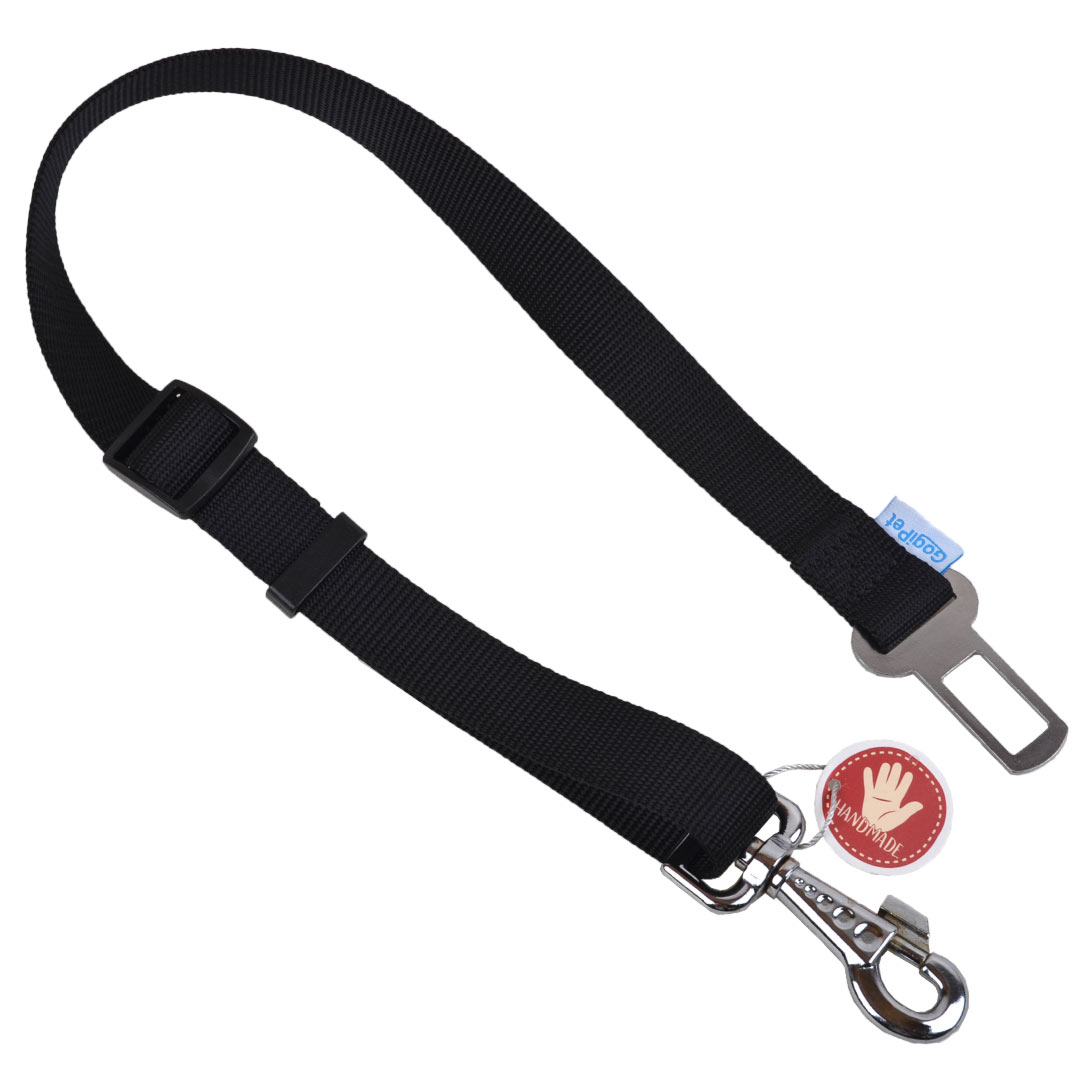 Cinturón de seguridad para perros ajustable negro de GogiPet