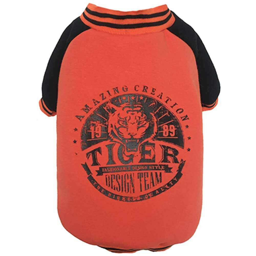 Sudadera naranja de algodón para perros "Amazing Creation Tiger"