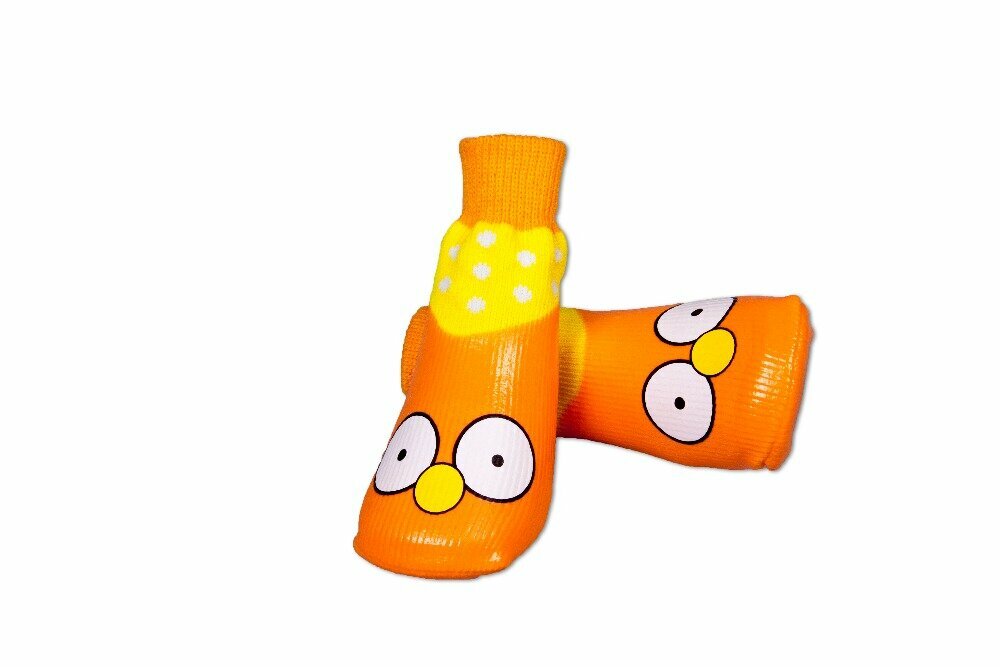 Botas para perros de Simpson naranja con suela de goma 