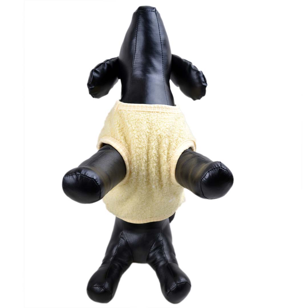 Moderno pulóver amarillo para perros muy suave