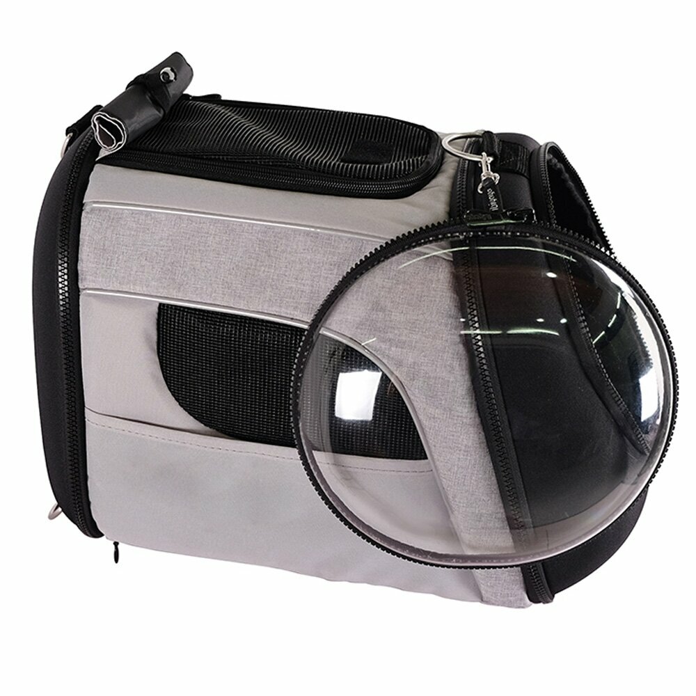 Bolso y mochila "espacial" para perros con gran ventana de visión y bebedero