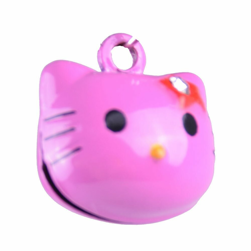Dulce cascabel para gatos, en forma de cabeza de gato rosa
