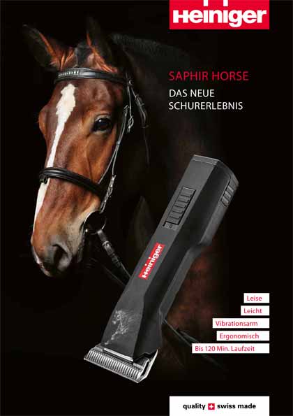 Folleto de caballos Heiniger Saphir en alemán