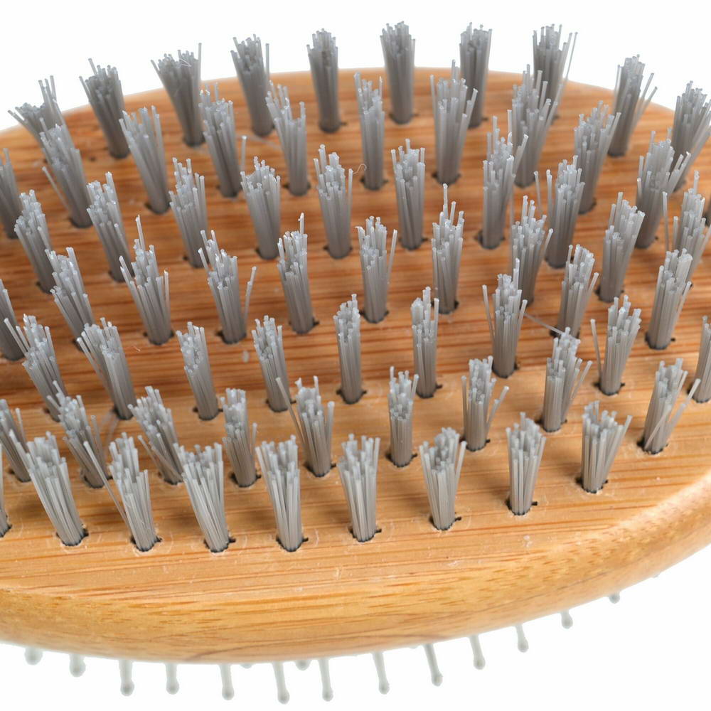 Cepillo de bambú para animales con cerdas de nylon extra suave 