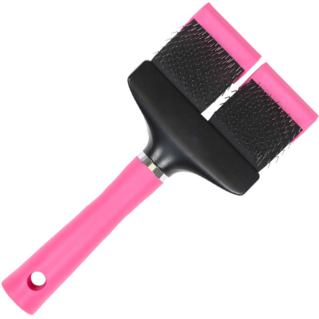 Flex Groom Profi Multibrush Doble - Cepillo flexible Mega Pet para pelaje suave y fino