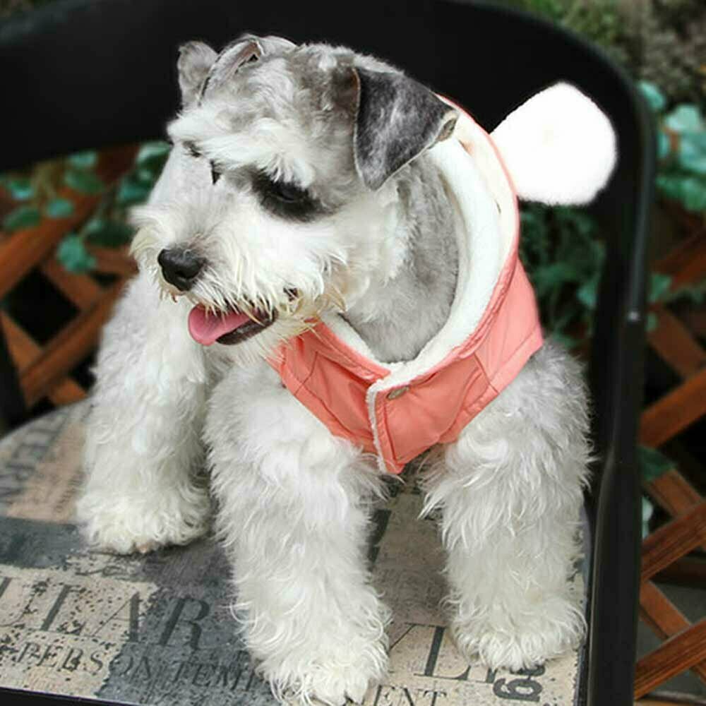 Chaleco cálido para perros de GogiPet "Conejito rosa"