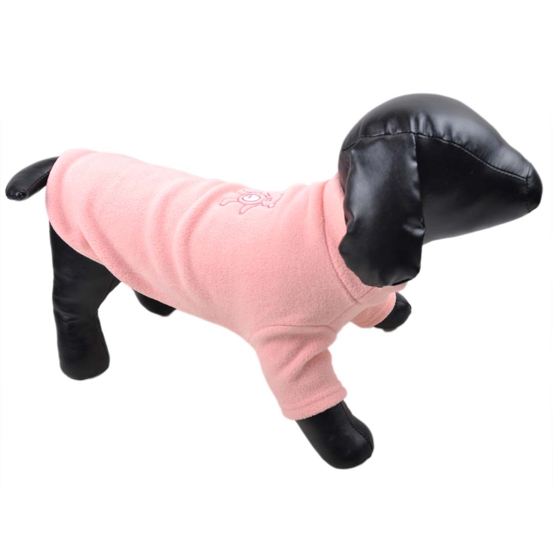 Jersey para perros en color rosa con oso de peluche en la espalda