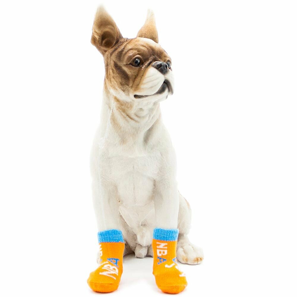 Calcetines antideslizantes para perros GogiPet, NBA naranja