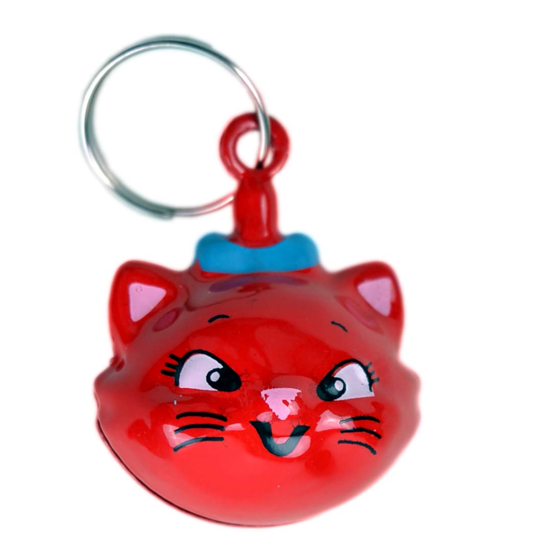 Simpático cascabel para gatos modelo Gatito Rojo, 2 cm