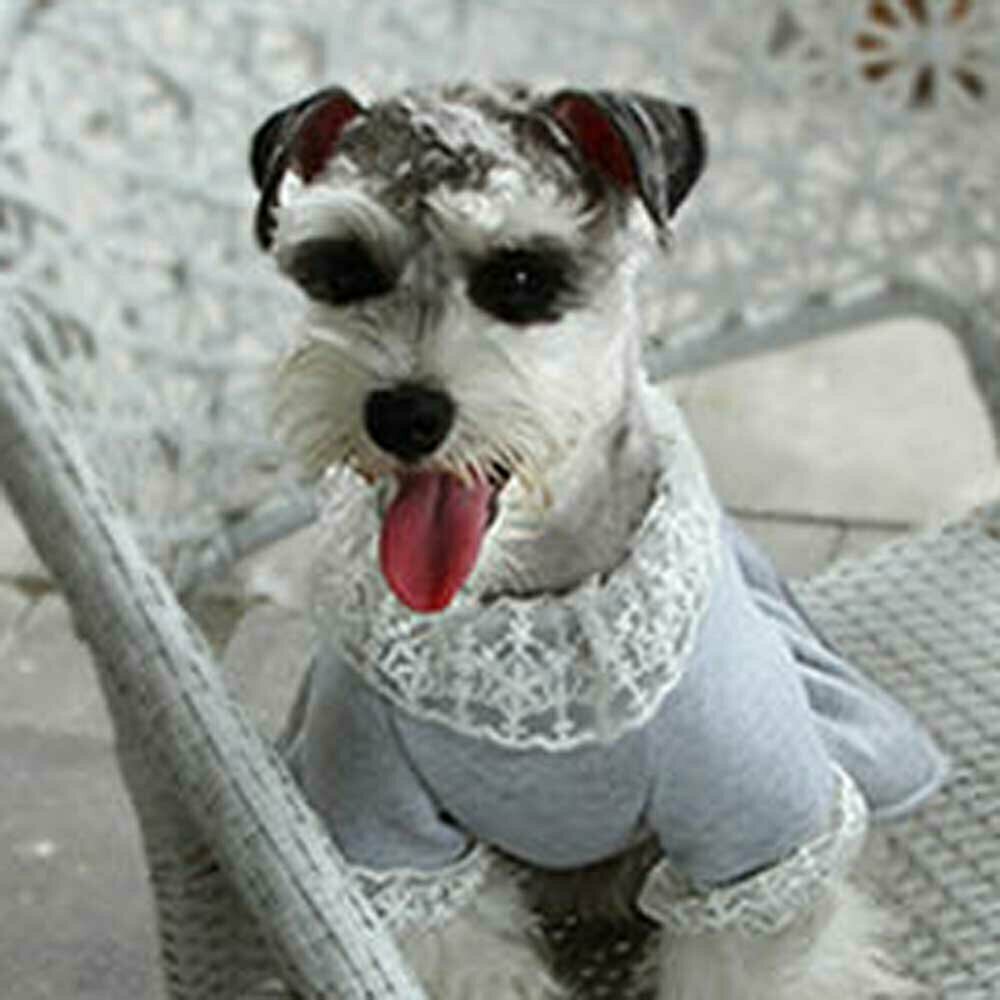 Vestido de forro polar para perros "Beautiful Winter", gris