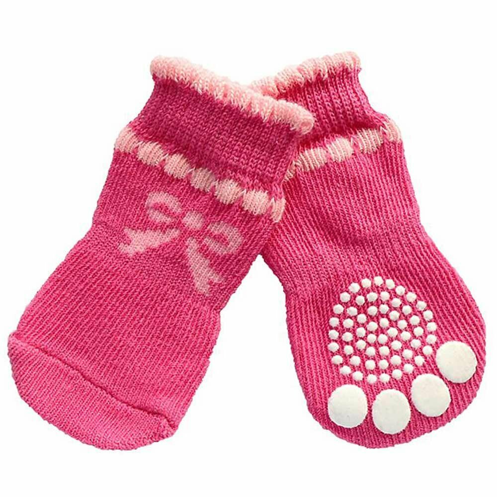 Calcetines antideslizantes para perros GogiPet, rosa