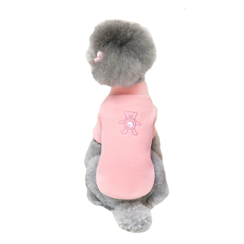 Cálido suéter para perros de suave forro polar "Osito Teddy", rosa