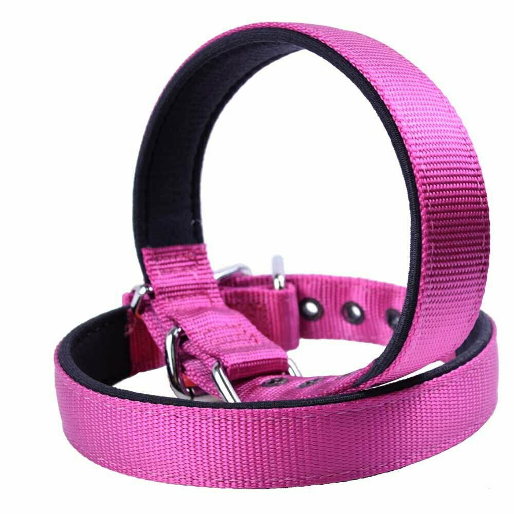 Collar para perros acolchado textil Confort de GogiPet®, lila