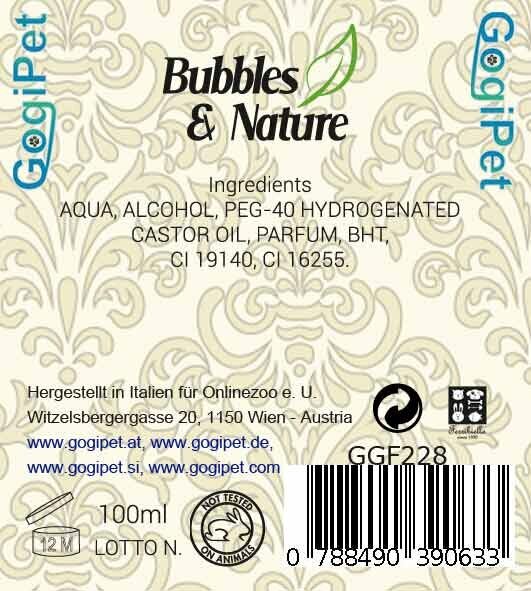Productos GogiPet para perros sin experimentos con animales - Bubbles & Nature.