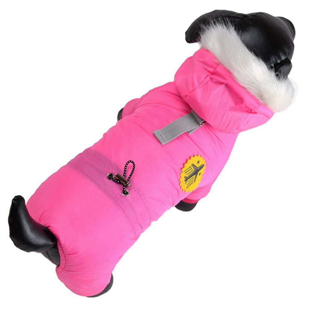 Mono / chaqueta de aviador de nieve para perros "Sky Fly" de GogiPet, rosa