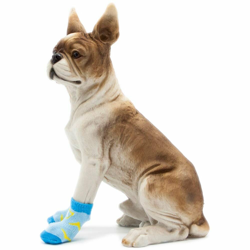 Calcetines antideslizantes para perros GogiPet, azul bebe, alta calidad
