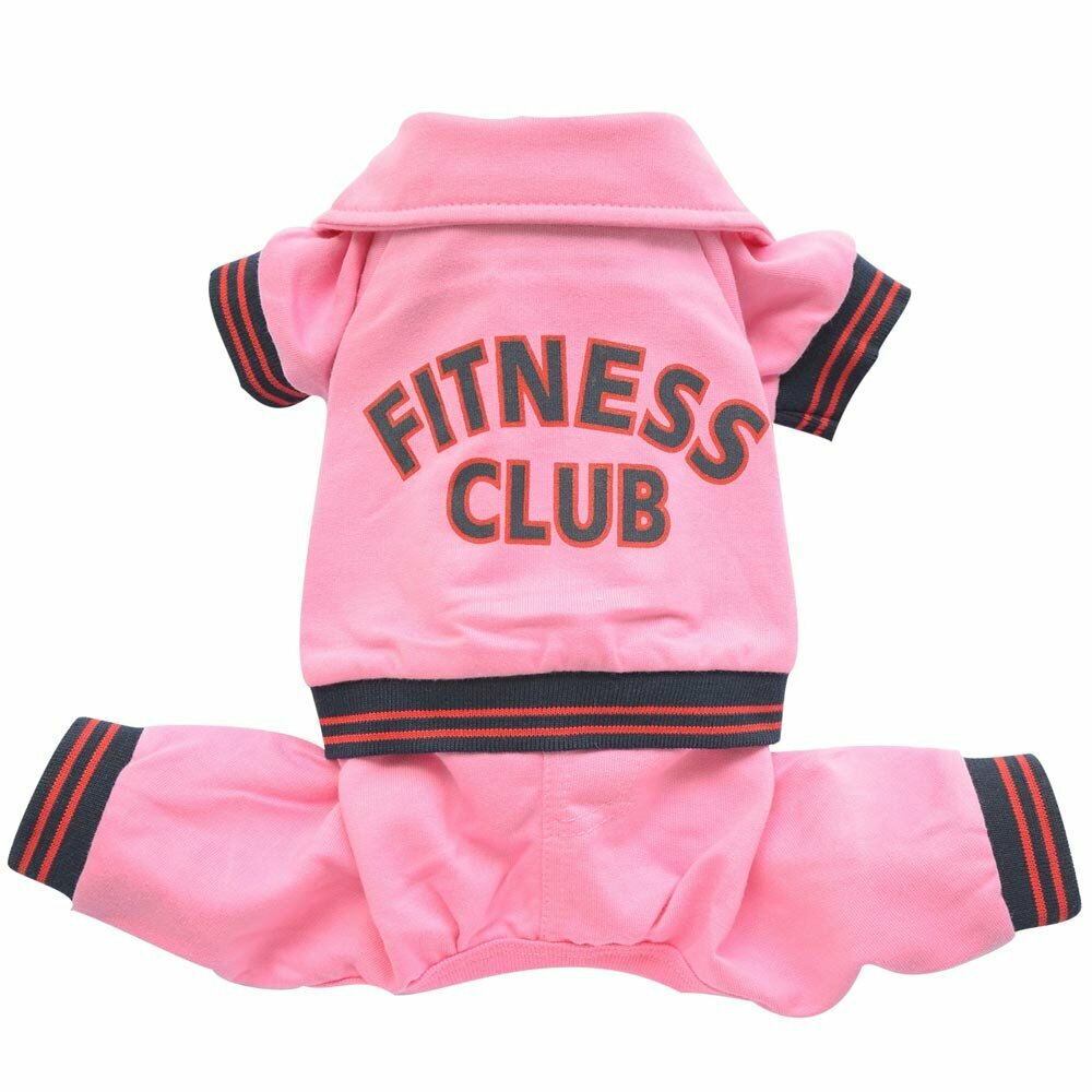 Chándal para perros "Fitness Club" de DoggyDolly rosa, la moda de hoy