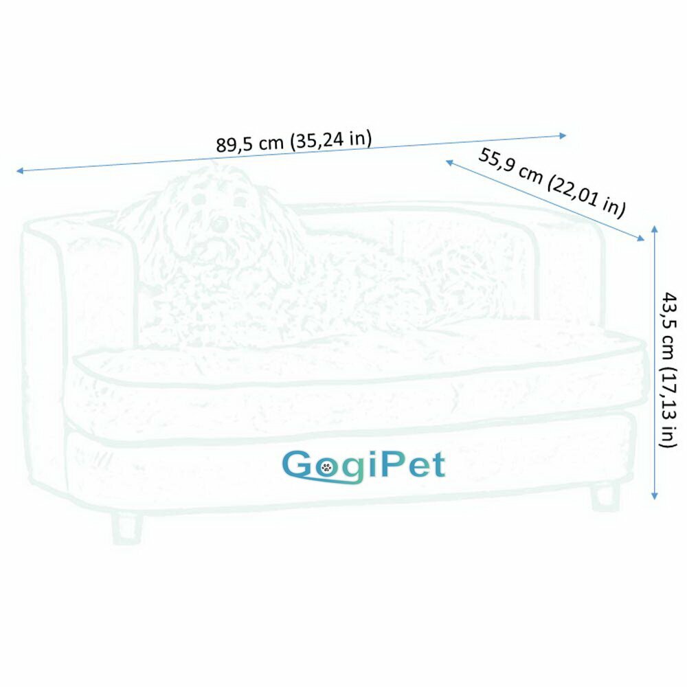 Dimensiones del sofá para mascotas GogiPet® modelo Chill Out
