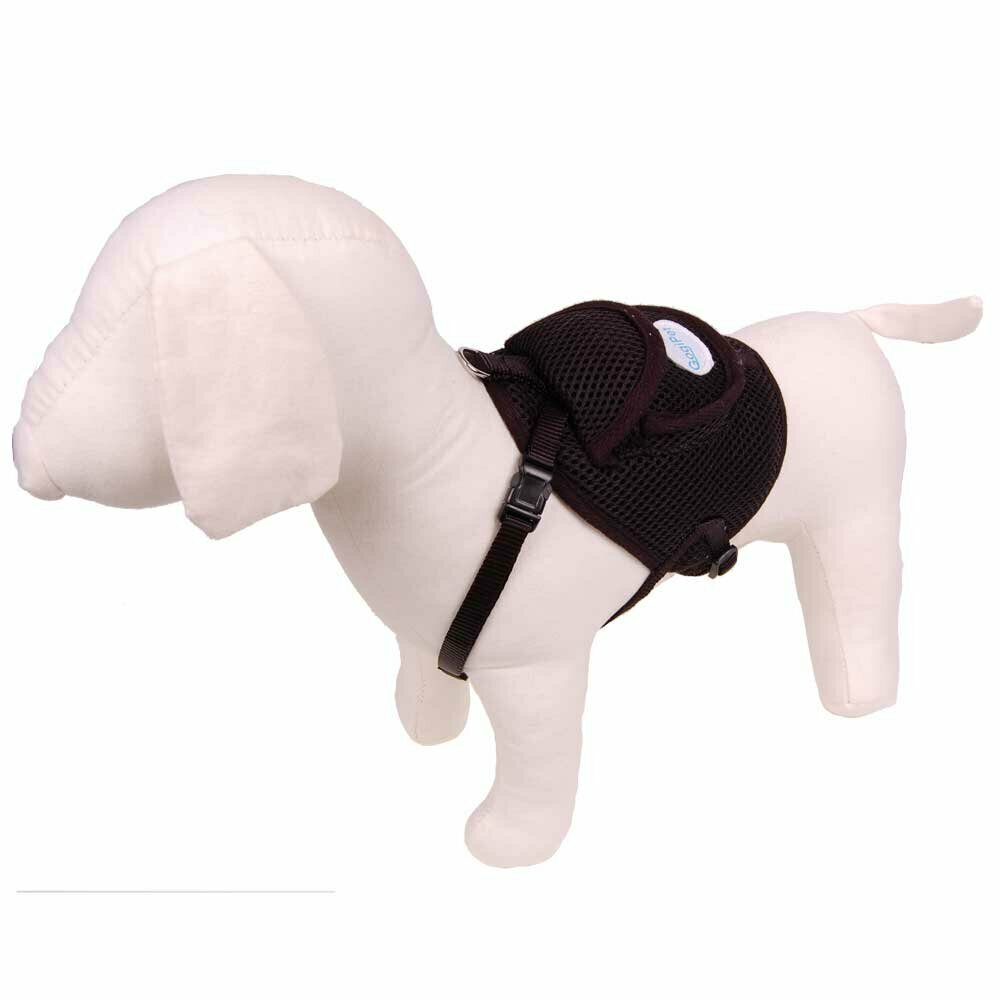 Arnés para perros con mochila by GogiPet®, talla L en color negro