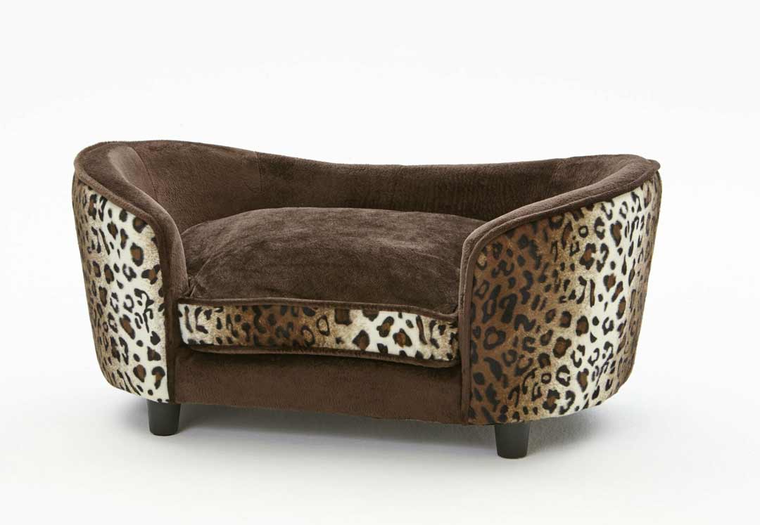 Cómodo sofá para perros y gatos mod. Leopardo