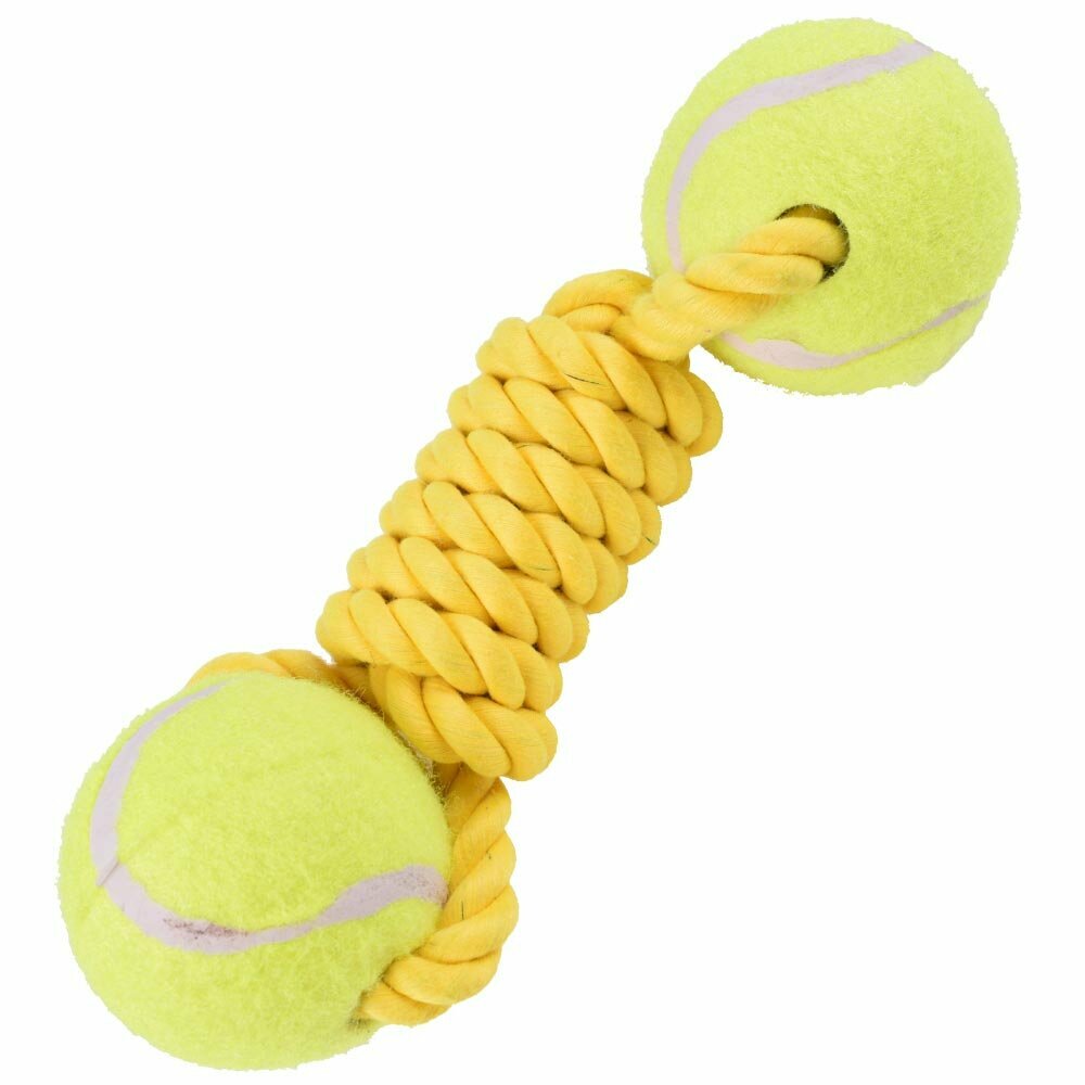 Juguete para perros - 2 pelotas de tenis con cuerda - Juguete para perros de GogiPet®