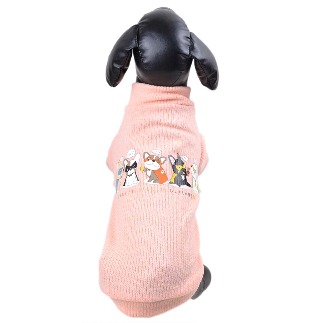 Suéter para perros Superhéroes en color rosa - Ropa de abrigo para perros