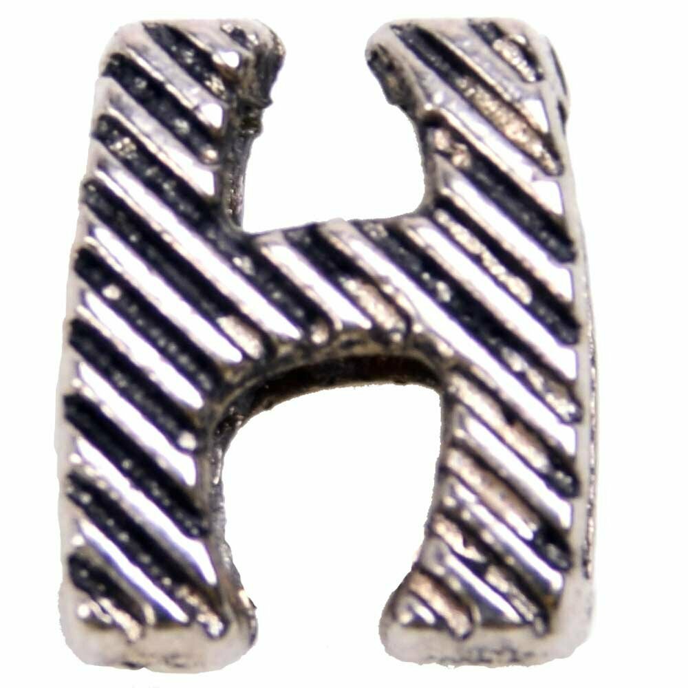 Letra H de metal de 10 mm., para crear collares personalizados